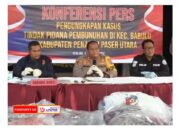 Polres Penanam Paser Utara Gelar Konferensi Pers Pengungkapan Kasus Pembantaian Satu Keluarga