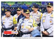 Kepolisian Negara Republik Indonesia (Polri) Apel Gelar Pasukan Pengamanan Pemilu  dan Harkamtibmas 2024