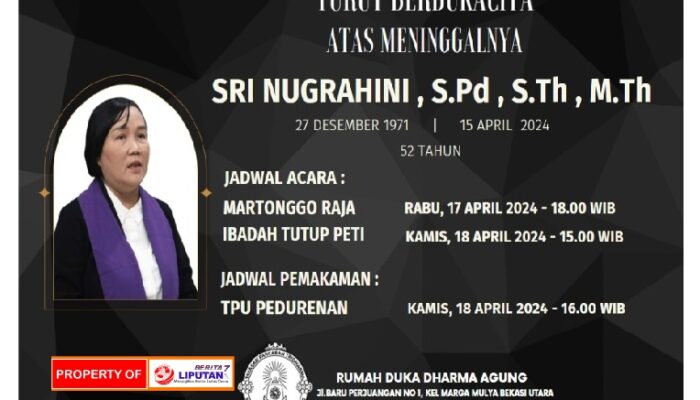 Sri Nugrahini, S.Pd.,S.Th Meninggal Dunia, Civitas STT Khataros Indonesia dan Gereja Kingmi Immanuel Bekasi Berduka