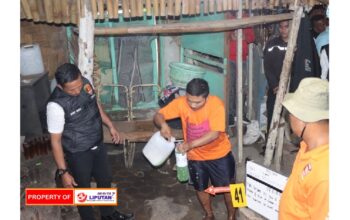 Polda Sumut Menggelar Rekonstruksi pembakaran rumah Wartawan Karo