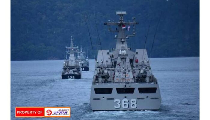 Laksanakan Sea Phase Di Perairan Utara Kota Kinabalu, Malaysia TNI AL  Satgas Malindo Jaya 27AB/24