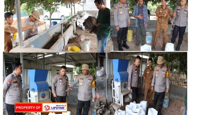 Dukung Commander  Wish Kapolda Banten Program Poliran ,Kapolres Serang  Tinjau Tempat Pembuatan Pupuk Kompos