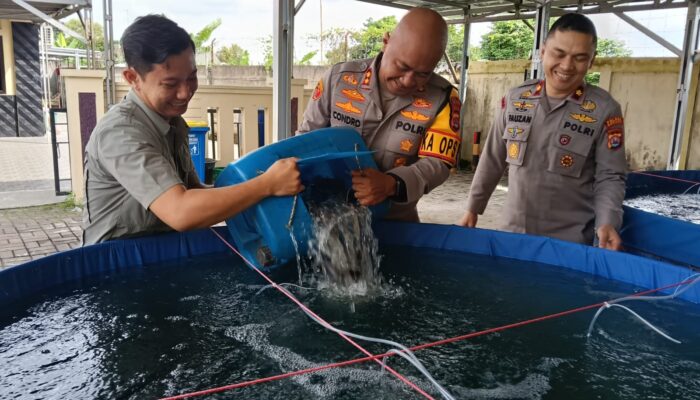 Optimalkan Program Ketapang,Kapolres Serang Tambah 3 Bioflok