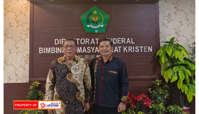 Bishop Romulus Siahaan Pimpinan Pusat Gereja Methodis Merdeka Indonesia temui Direktur Urusan Agama Kristen Kemenag RI