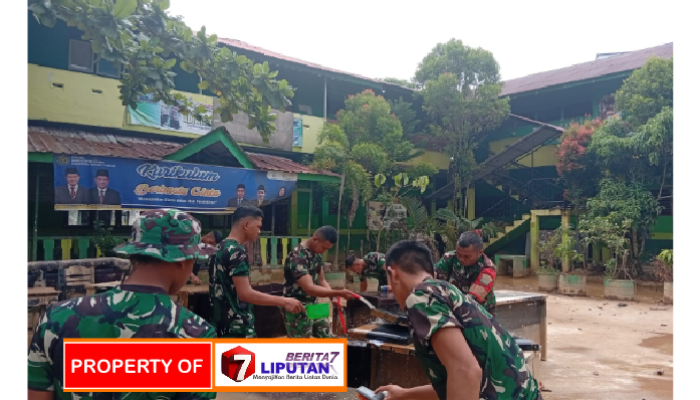 Gotong Royong TNI dan Guru, MIN 7 Sibuluan Nalambok Kembali Layak Selenggarakan KBM