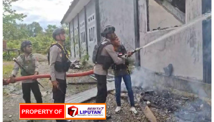 Respon Cepat, Tim Tindak Yahukimo Amankan Lokasi Kebakaran di SMA Negeri 2 Dekai