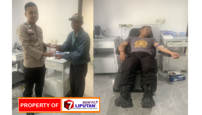 Respon Cepat Sat Samapta Polres Pakpak Bharat, Brigpol Abdika Rahma Donorkan Darah Selamatkan Nyawa Warga