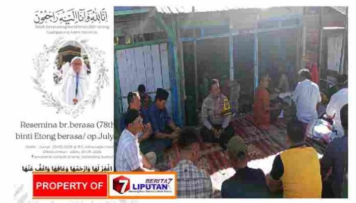 Kapolsek Kerajaan Takziah ke Rumah Duka Tokoh Pemuda, Wujud Kepedulian Polri kepada Masyarakat