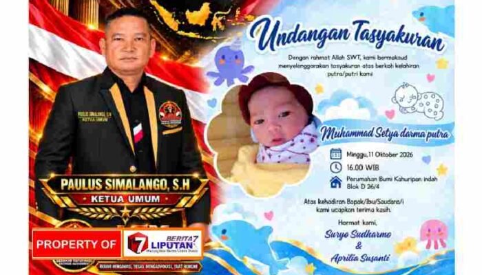 Putra Ketua Bidang Humas LSM GERRAM Lahir, Suryo Sudharmo dan Aprilia Susanti Gelar Tasyakuran dan Aqiqah
